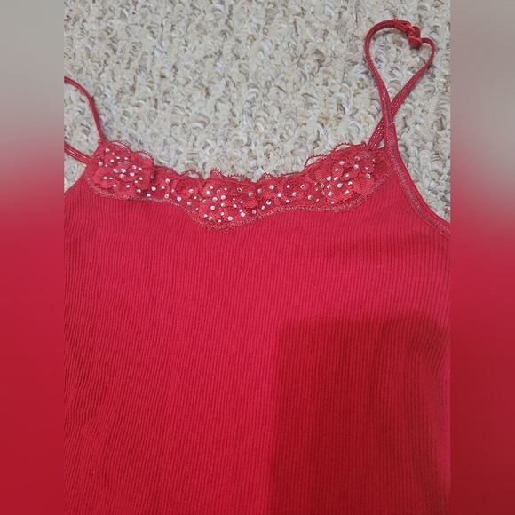Y2K bedazzled lace Cami - Picture 3 of 6